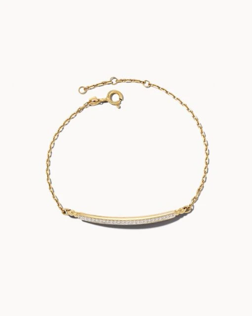 Ott 14k Yellow Gold Delicate Bracelet In White Diamond -Jewelry Shop kendra scott ott delicate bracelet 14k yellow gold wt diamond 01 lg