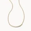 Ott 14k Yellow Gold Pendant Necklace In White Diamond -Jewelry Shop kendra scott ott pendant necklace 14k yellow gold wt diamond 00 lg