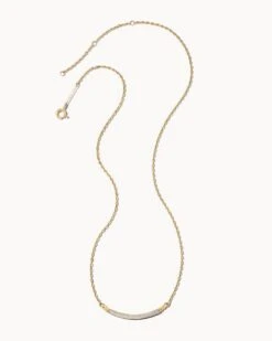 Ott 14k Yellow Gold Pendant Necklace In White Diamond -Jewelry Shop kendra scott ott pendant necklace 14k yellow gold wt diamond 01 lg