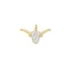 Pave Longhorn 14k Yellow Gold Charm In White Diamond -Jewelry Shop kendra scott pave longhorn charm 14k yellow gold white diamond 00 lg