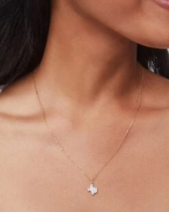 Pave State Of Texas 14k Yellow Gold Charm In White Diamond -Jewelry Shop kendra scott pave state of texas 14k yellow gold charm white diamond