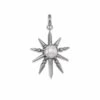 Sunburst With Pearl Charm In Vintage Silver -Jewelry Shop kendra scott pearl sunburst charm vintage silver 00 lg