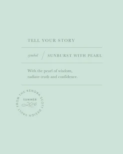 Sunburst With Pearl Charm In Vintage Silver -Jewelry Shop kendra scott pearl sunburst charm 03 lg