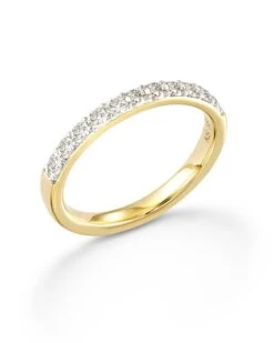 Raleigh 14k Yellow Gold Band Ring In White Diamond -Jewelry Shop kendra scott raleigh band ring 14k yellow gold white diamond 01 lg