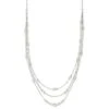 Rina Silver Multi Strand Necklace In Lustre Glass -Jewelry Shop kendra scott rina multi stand necklace rhodium lustre plated clear glass white cz 00 lg