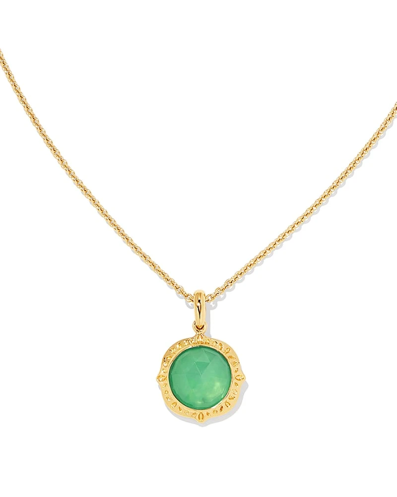 Sage 18k Gold Vermeil Pendant Necklace In Chrysoprase 3 Sage 18k Gold Vermeil Pendant Necklace In Chrysoprase