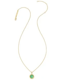 Sage 18k Gold Vermeil Pendant Necklace In Chrysoprase 11 Sage 18k Gold Vermeil Pendant Necklace In Chrysoprase -Jewelry Shop kendra scott sage pendant necklace 18k gold vermeil chrysoprase 01