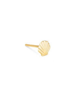 Shell Single Stud Earring In 18k Yellow Gold Vermeil