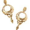 Shiva Statement Earrings In Vintage Gold