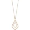 Simon Long Pendant Necklace In Rose Gold -Jewelry Shop kendra scott simon pendant necklace rose gold na brass 00 lg
