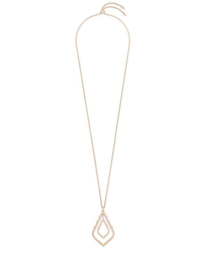 Simon Long Pendant Necklace In Rose Gold 5 Simon Long Pendant Necklace In Rose Gold - Image 3