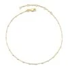 Single Satellite Chain Anklet In Sterling Silver & 18k Yellow Gold Vermeil -Jewelry Shop kendra scott single satellite chain anklet 18k yellow gold vermeil sterling silver plated beads 00