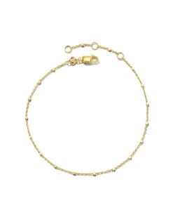 Single Satellite Chain Bracelet In 18k Yellow Gold Vermeil