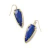 Skylar Vintage Gold Drop Earrings In Blue Lapis -Jewelry Shop kendra scott skylar drop earrings vintage gold blue lapis 00