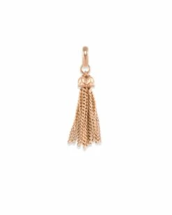 Small Tassel Charm In Rose Gold