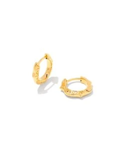 Sophee Huggie Earrings In 18k Gold Vermeil