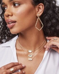 Sophia Clip On Drop Earrings In Gold -Jewelry Shop kendra scott sophia clip on drop earrings gold