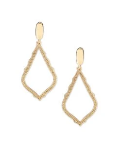 Sophia Clip On Drop Earrings In Gold