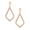 Sophia Clip On Drop Earrings In Rose Gold -Jewelry Shop kendra scott sophia earring rose gold na 00 lg