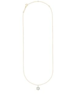 Star Of David 14k Yellow Gold Pendant Necklace In White Diamonds -Jewelry Shop kendra scott star of david short pendant necklace 14k yellow gold white diamonds 01 lg