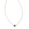 Stella 14k Yellow Gold Pendant Necklace In Black Diamond -Jewelry Shop kendra scott stella pendant necklace 14k gold black diamond 00