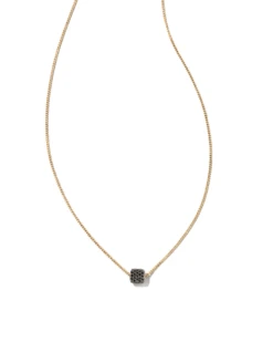 Stella 14k Yellow Gold Pendant Necklace In Black Diamond