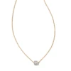 Stella 14k Yellow Gold Pendant Necklace In White Diamond -Jewelry Shop kendra scott stella pendant necklace 14k yellow gold white diamond 00