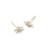 Stella 14k Yellow Gold Stud Earrings In White Diamond -Jewelry Shop kendra scott stella stud earrings 14k yellow gold white diamond 00