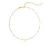 Ari Heart Chain Anklet In 18k Yellow Gold Vermeil