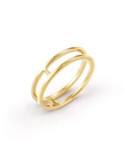 Bennett Double Band Ring In 18k Yellow Gold Vermeil 9 Bennett Double Band Ring In 18k Yellow Gold Vermeil -Jewelry Shop kendra scott sterling bennett double band ring 18k yellow gold vermeil 01 lg