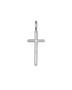 Cross Charm In Sterling Silver