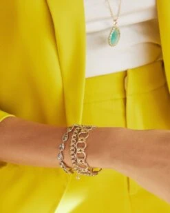 Susanna Gold Link Bracelet In Iridescent Drusy -Jewelry Shop kendra scott susanna bracelet lg lg