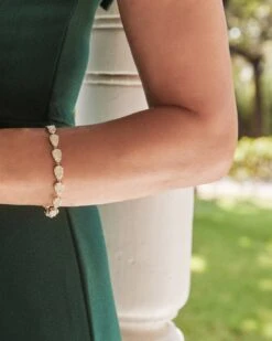 Susanna Gold Link Bracelet In Iridescent Drusy -Jewelry Shop kendra scott susanna link bracelet brass iridescent drusy