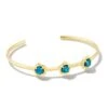 Susie Gold Cuff Bracelet In Marine Kyocera Opal -Jewelry Shop kendra scott susie cuff bracelet gold marine opal 00