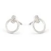 Tegan 14k White Gold Stud Earrings In White Diamond -Jewelry Shop kendra scott tegan mini hoop earring 14k white gold white diamond 00 lg
