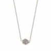 Tess Silver Pendant Necklace In Platinum Drusy -Jewelry Shop kendra scott tess silver pendant necklace in platinum drusy 00 default lg
