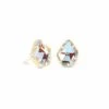 Tessa Gold Stud Earrings In Dichroic Glass -Jewelry Shop kendra scott tessa earring gold dichroic 00 lg