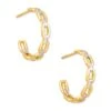 Wren Hoop Earrings In Mixed Metal 2 Wren Hoop Earrings In Mixed Metal -Jewelry Shop kendra scott wren hoop earring 2 tone 18k gold vermeil sterling silver 00 lg