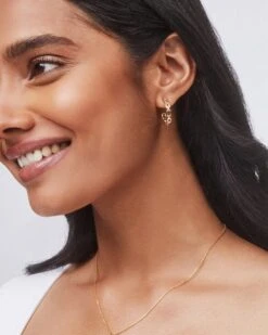 Wren Hoop Earrings In Mixed Metal -Jewelry Shop kendra scott wren hoop earring mixed metal