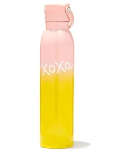 XOXO Water Bottle In Pink And Yellow Ombre