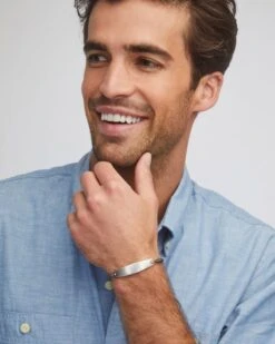 Robert Oxidized Sterling Silver Corded Bracelet In Dark Taupe -Jewelry Shop robert dark taupe